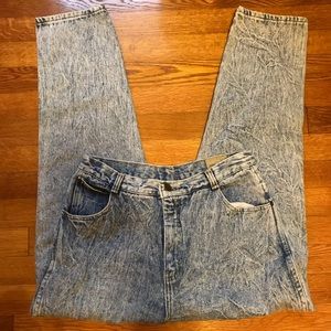 Vtg 80s Republic Denim Acid Wash Mom Jeans
